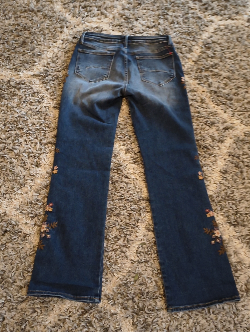 Driftwood Kelly Floral Embroidered Bootcut Jeans  Floral Stretch Denim - Picture 2 of 5